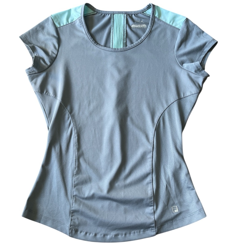 Fila Light Blue and Gray Tennis top and skirt Set size XS - Picture 2 of 8